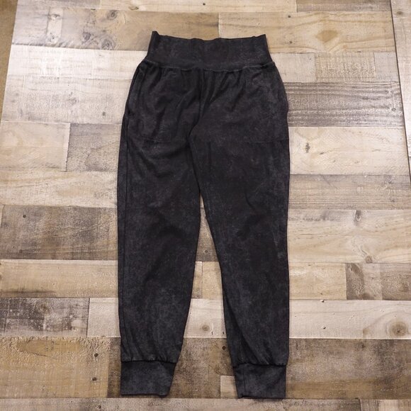 Athleta Salutation Garment Dye Jogger Pants Women's Medium Black - Picture 1 of 12